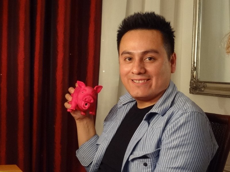 DSC06386.JPG - John mit Schwein